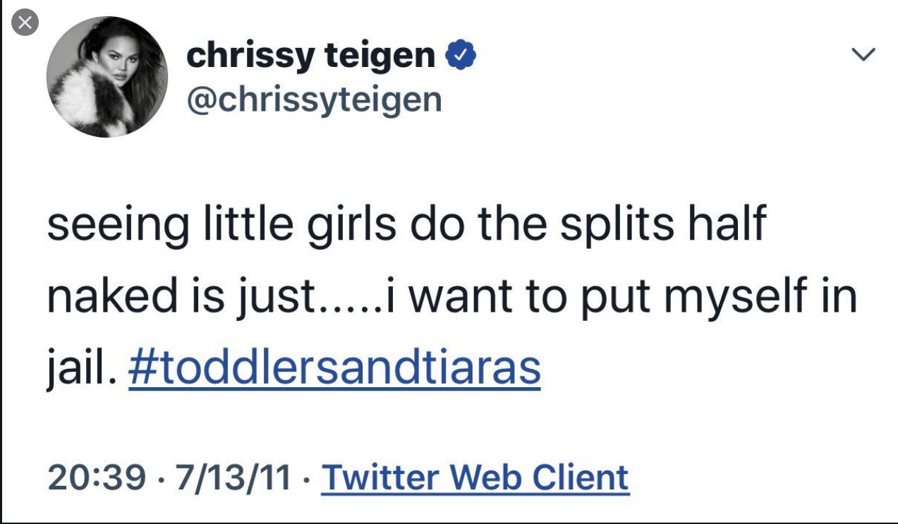 chrissy teigen pedophile tweets